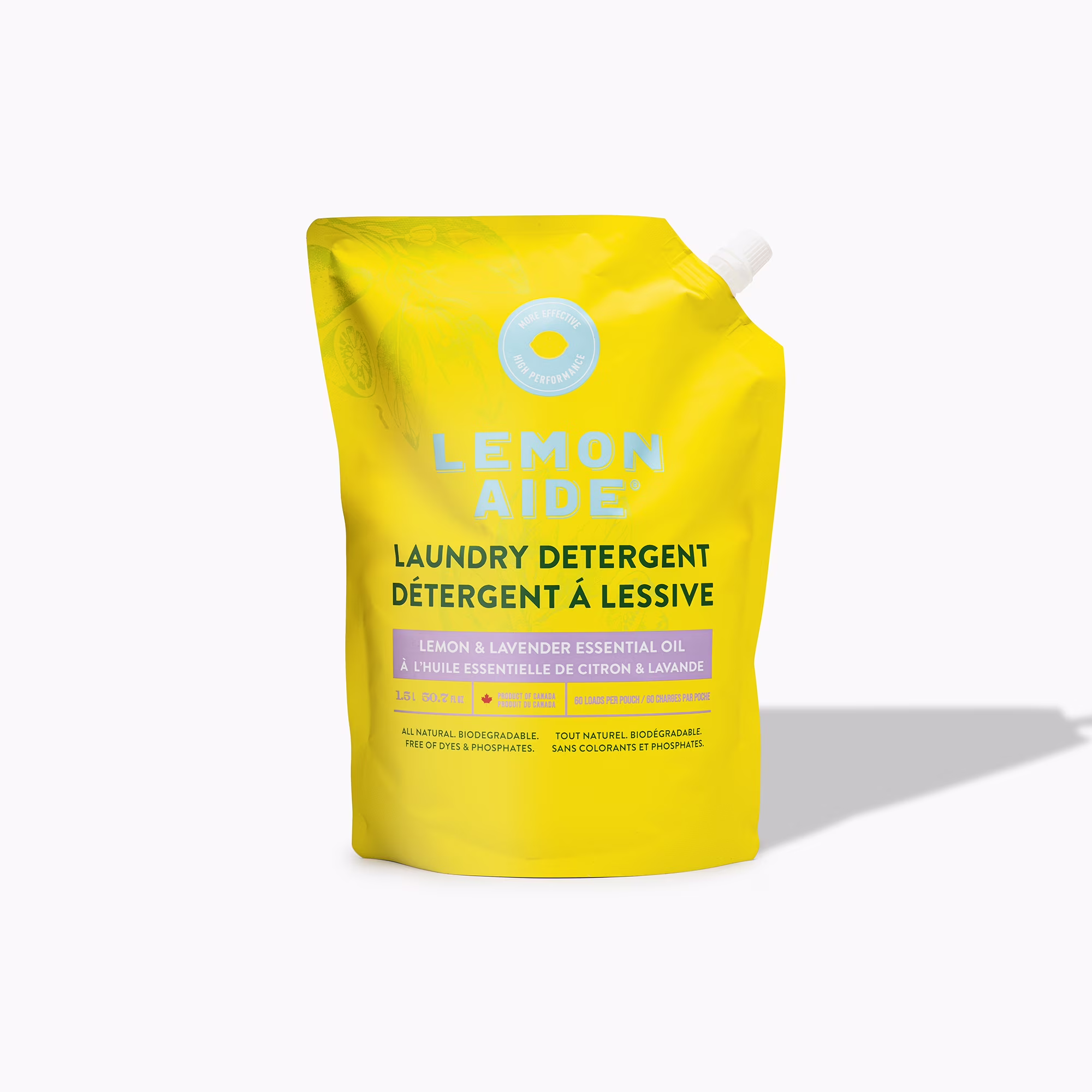 Lemon aide. détergent a lessive citron lavande. 1.5l