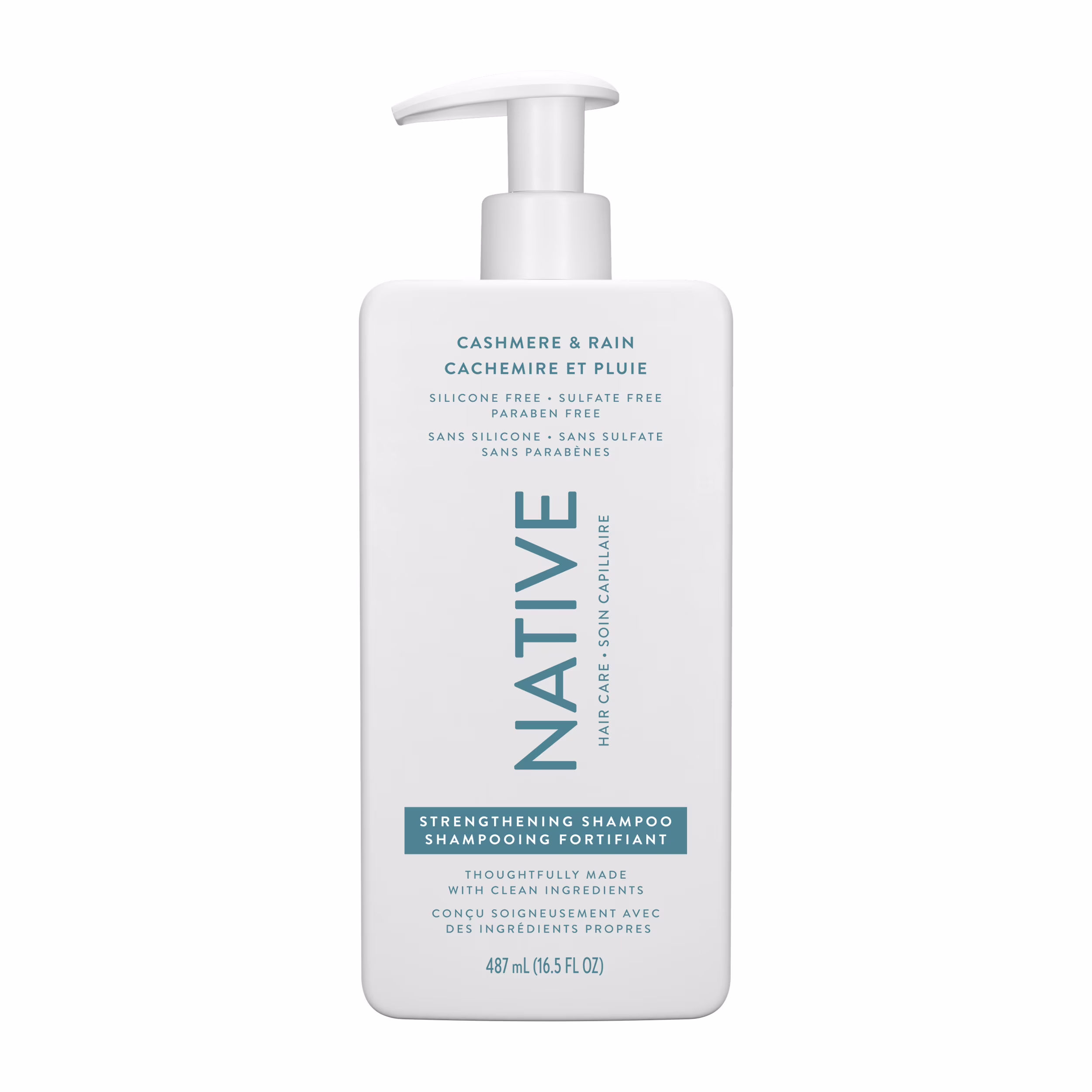 Shampooing fortifiant native cachemire et pluie.