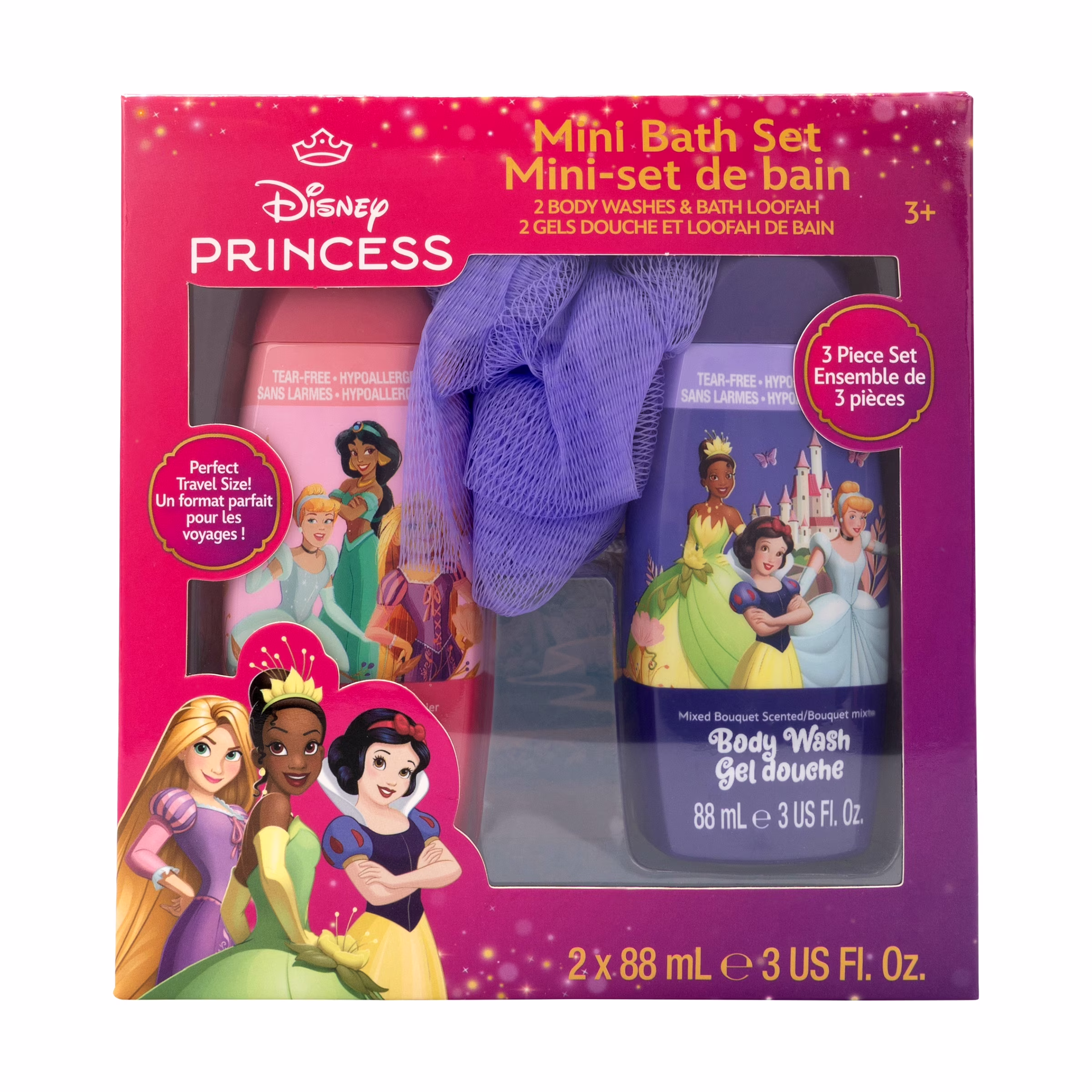 Set de els douche et loofah disney princess set de els douche et loofah princess