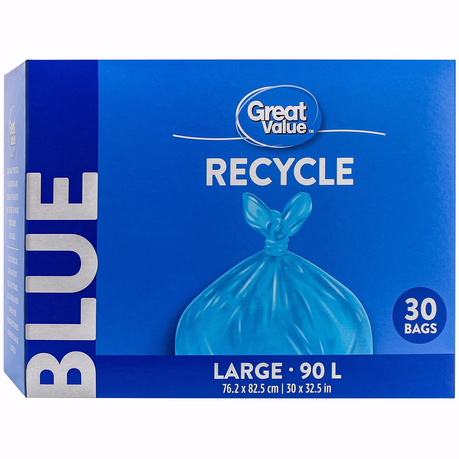 Sacs de recyclage bleus format grand great value