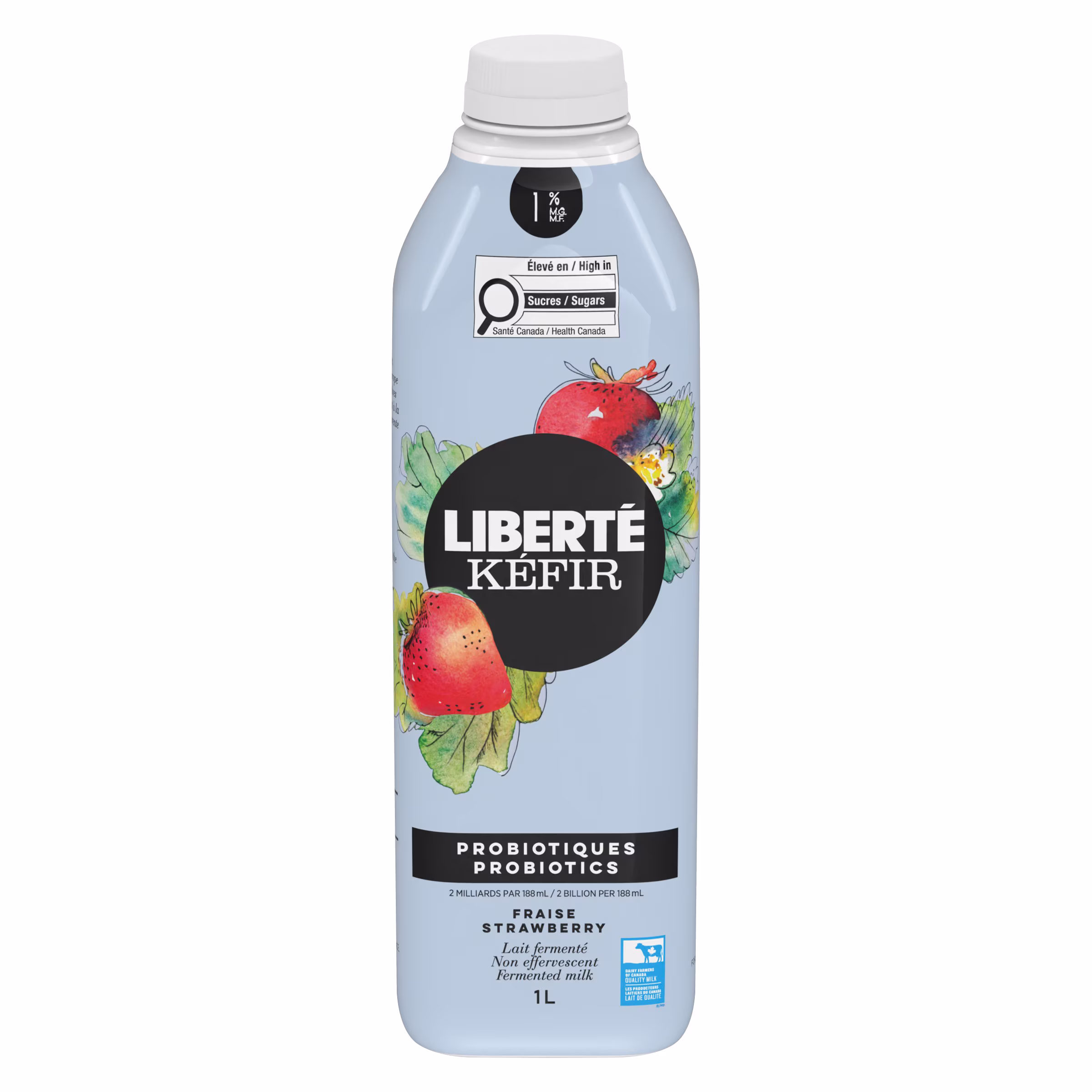 Kéfir 1%, fraises