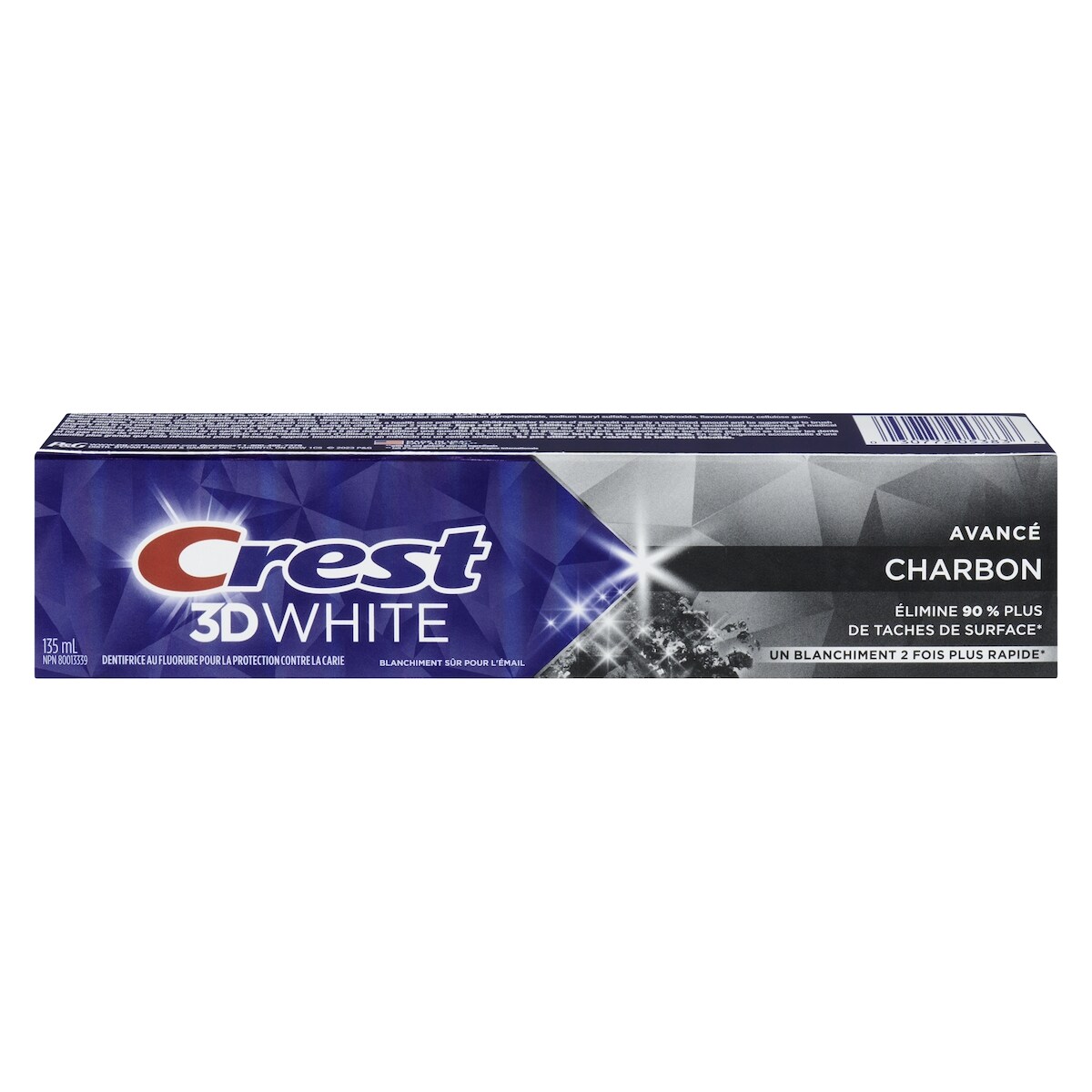 Dentifrice 3D White, charbon de bois