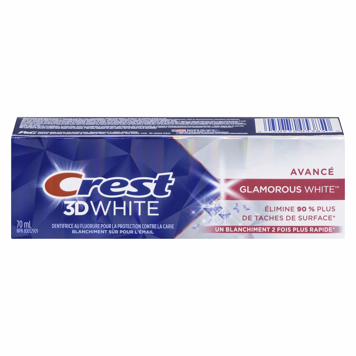Dentifrice 3D White, blanc glamoureux