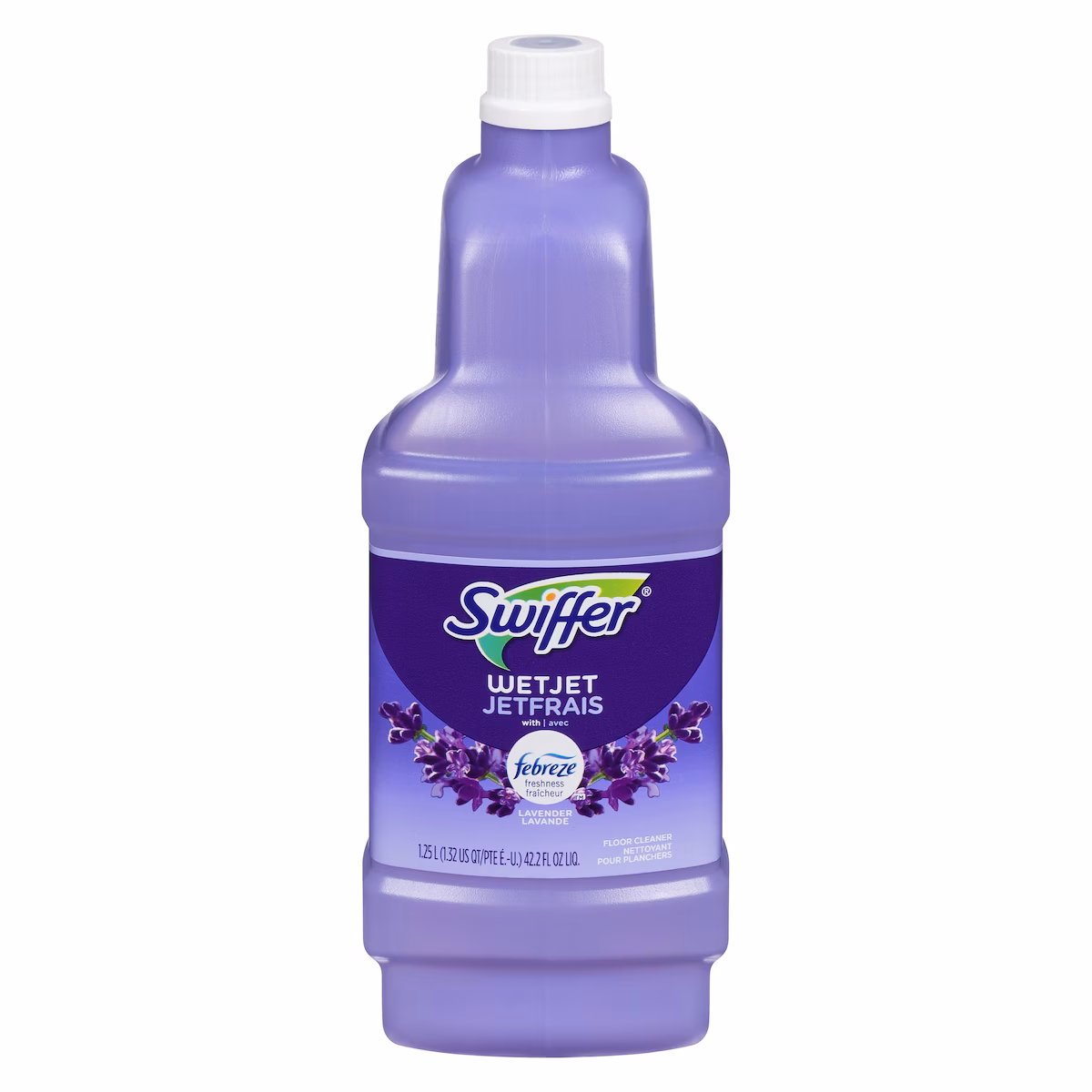 Recharge de nettoyant liquide multi-usages et pour planchers en bois pour balai vaporisateur JetFrais, Lavande vanillée et réconfort, 1,25&nbspL
