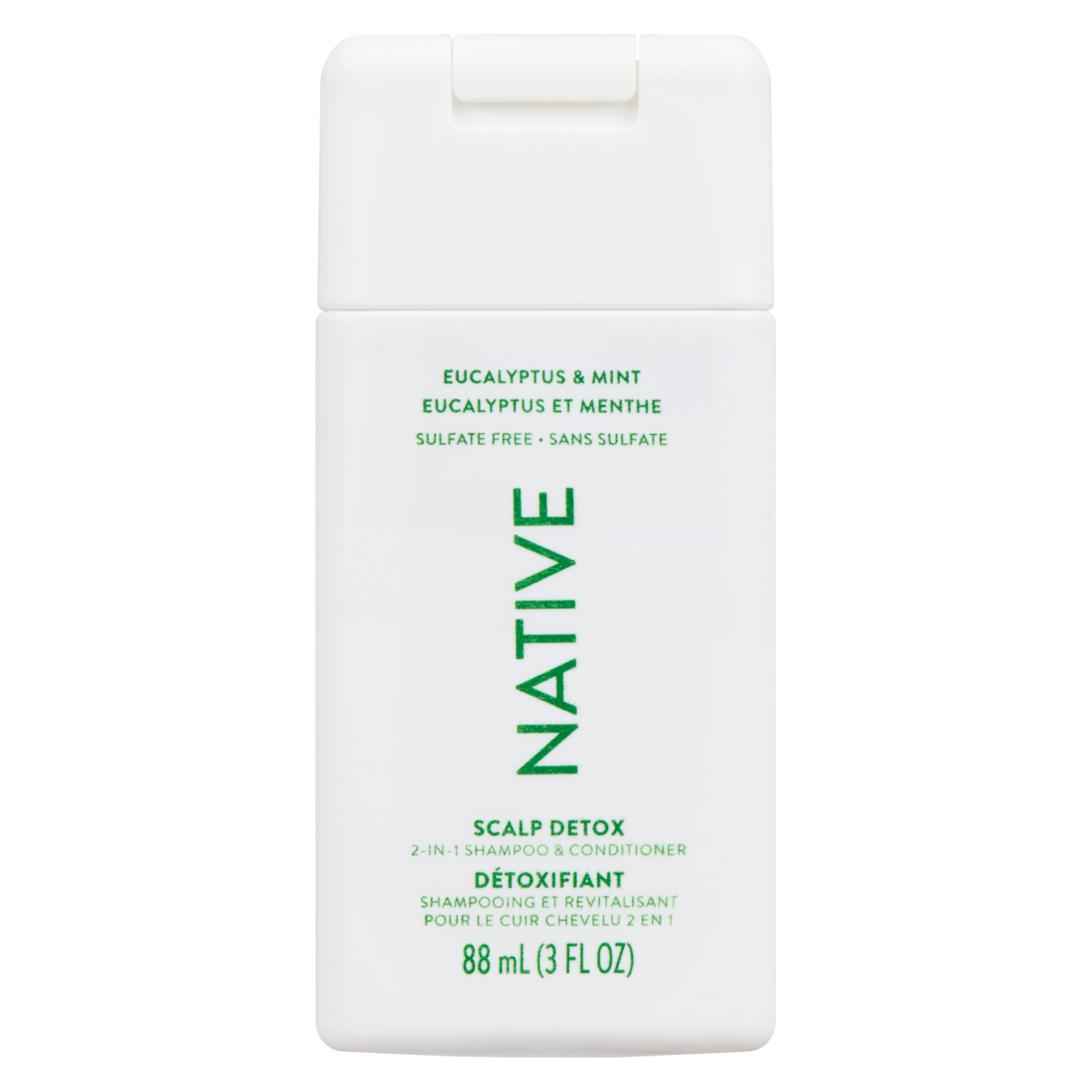 Shampooing et revitalisant 2-en-1 détoxifiant eucalyptus et menthe