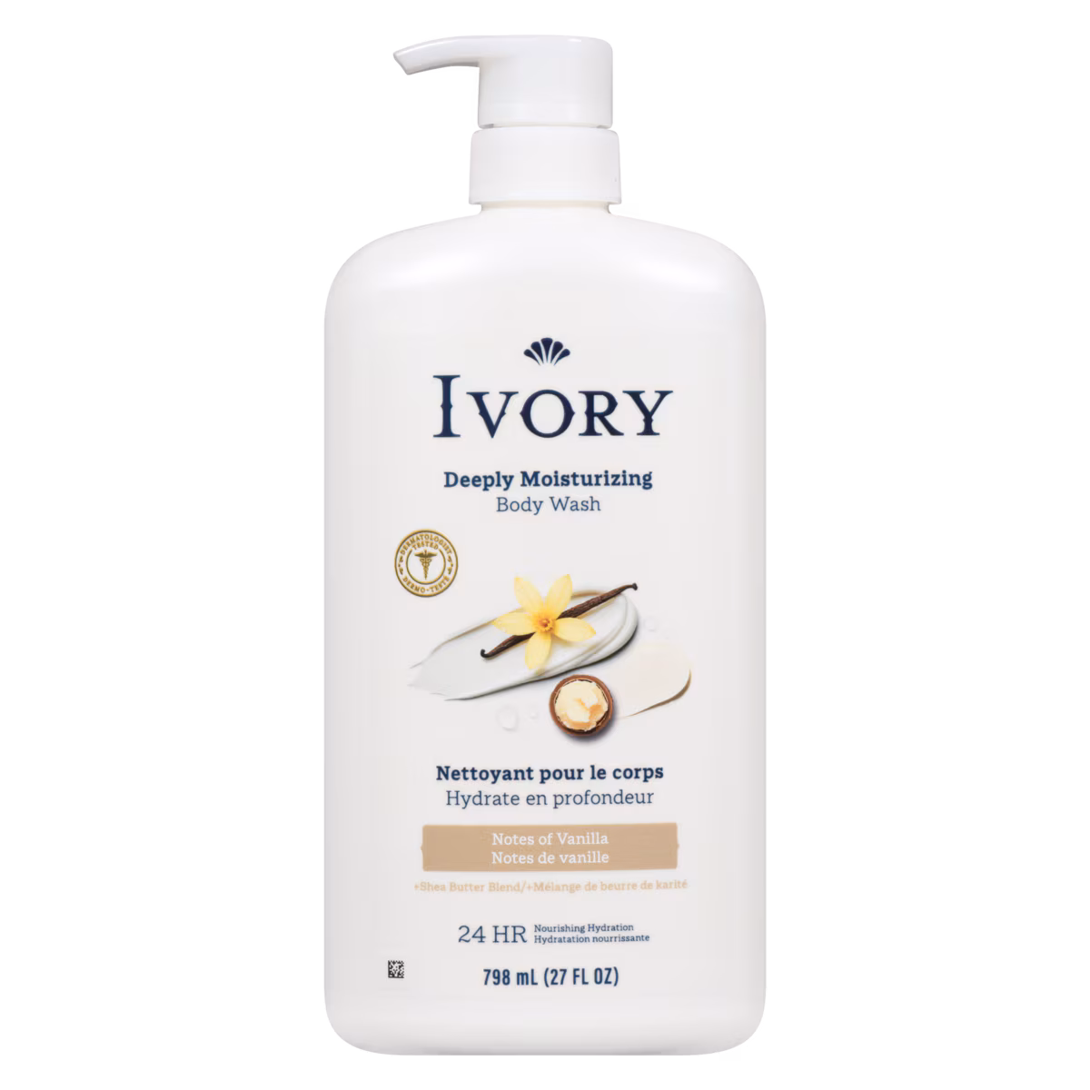 Nettoyant pour le corps hydratant, notes de vanille et beurre de karité