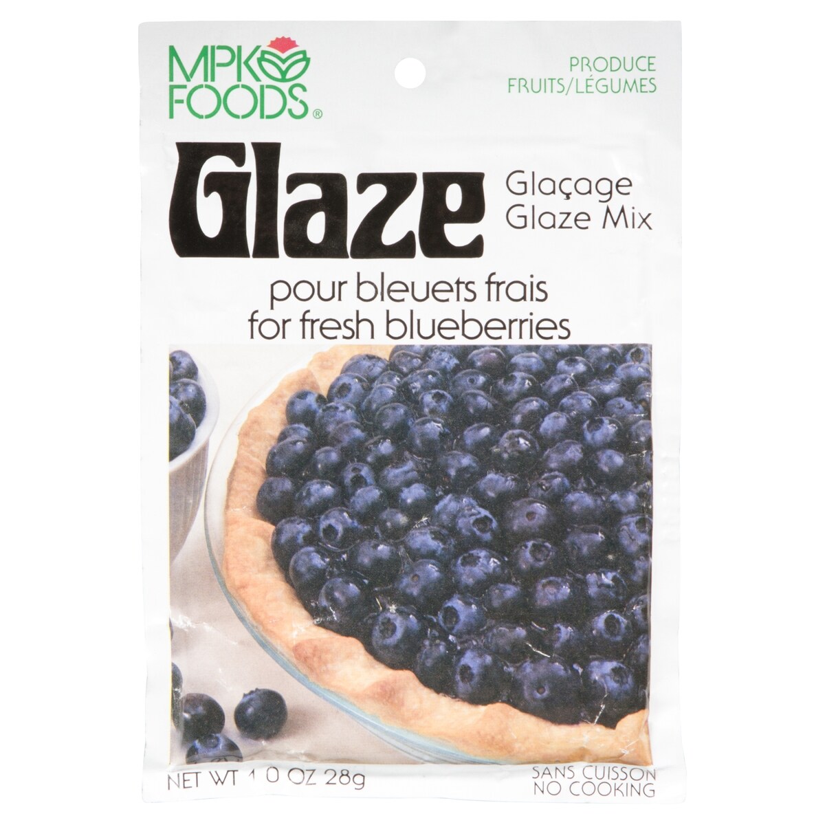 Glaçage, bleuets
