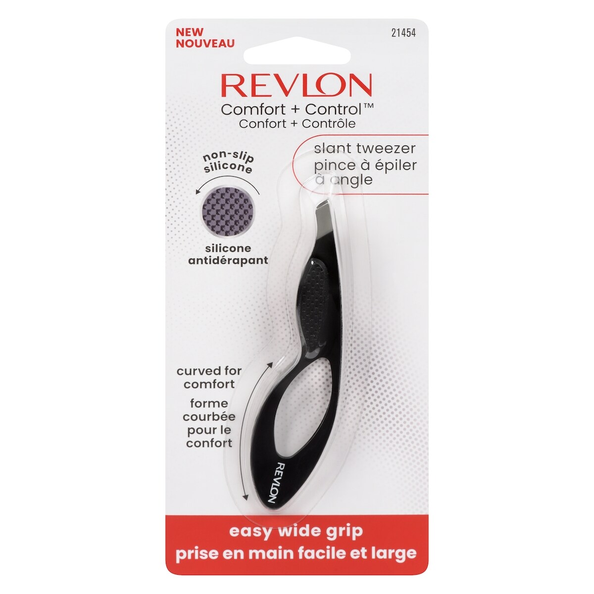 Pince à épiler à bouts obliques Comfort + ControlTM
