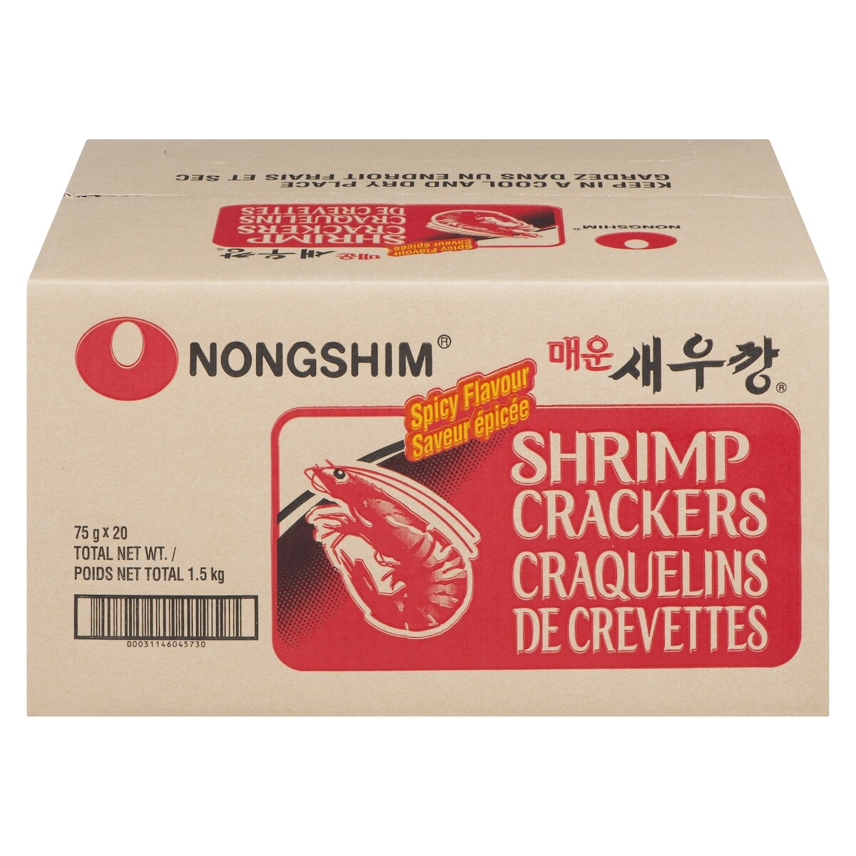 Craquelins de crevettes saveur épicée