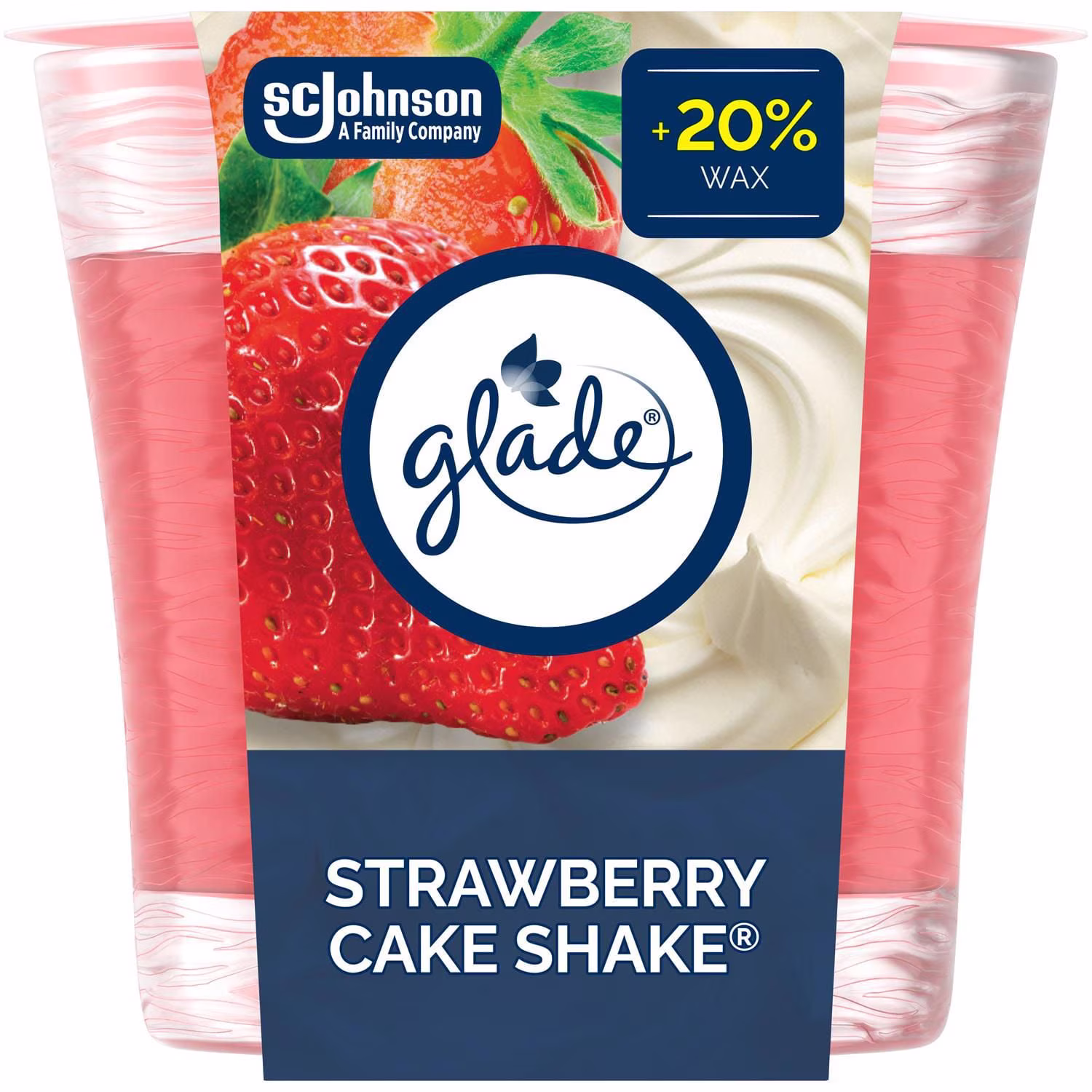Glade chandelle parfumée. strawberry cake shake chandelle à une mèche