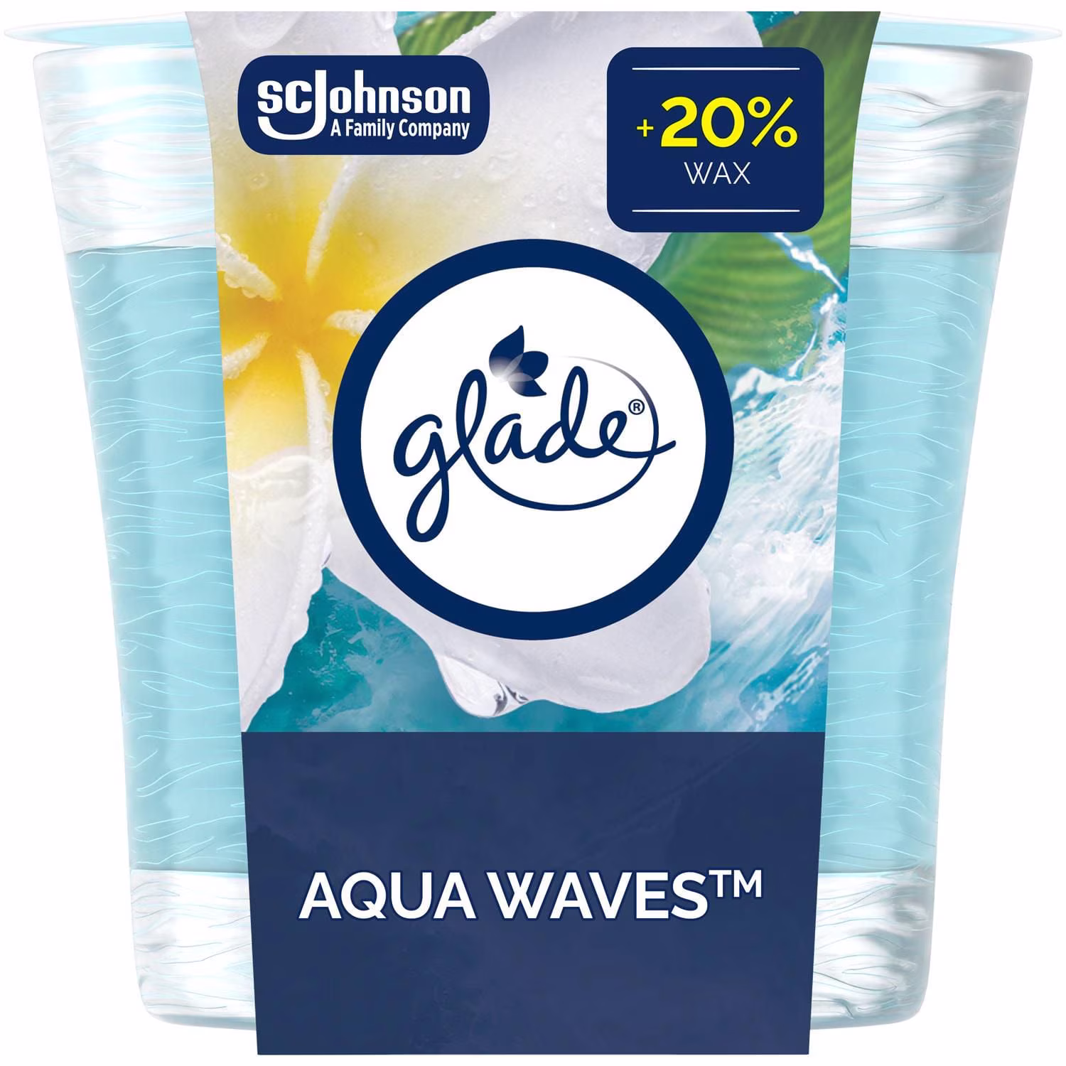 Glade chandelle parfumée. vagues deau vivifiantes 1 pièce