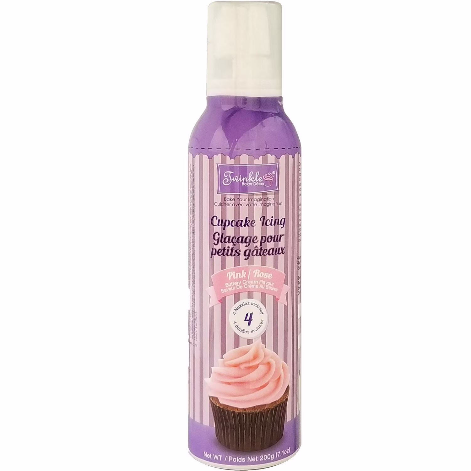 Glaçage pour petits gâteaux twinkle - rose poids net