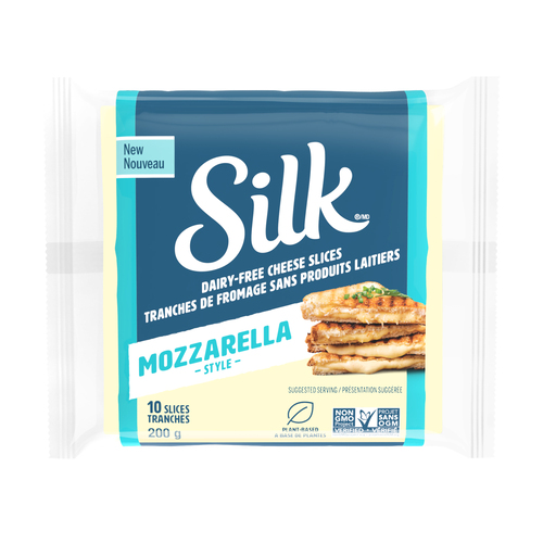 Silk Fromage en tranches mozzarella sans produits laitiers 10 tranches 200 g