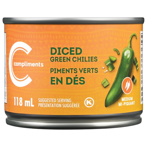 Compliments Piments verts en dés 118 ml
