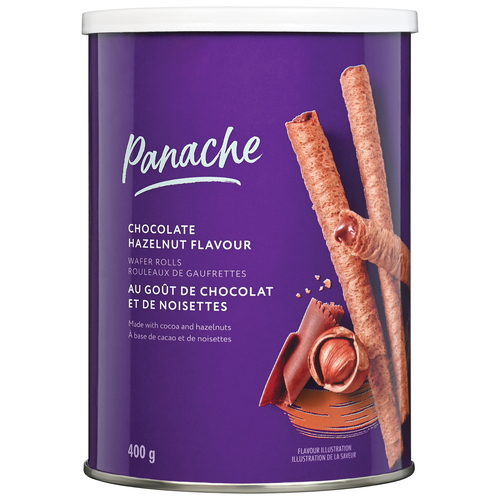 Panache Rouleau de gaufrettes au chocolat et noisettes 400 g