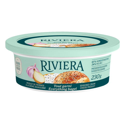 Maison Riviera Fromage à la crème assaisonné everything bagel 230 g