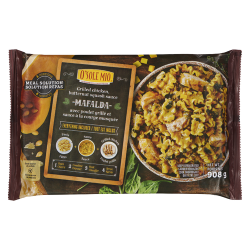 O Sole Mio Ensemmble repas Mafalda avec poulet grillé et sauce de courge 908 g
