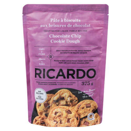 RICARDO Pâte à biscuits aux brisures de chocolat 375 g
