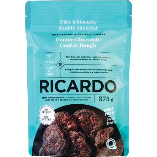 RICARDO Pâte à biscuits double chocolat 375 g