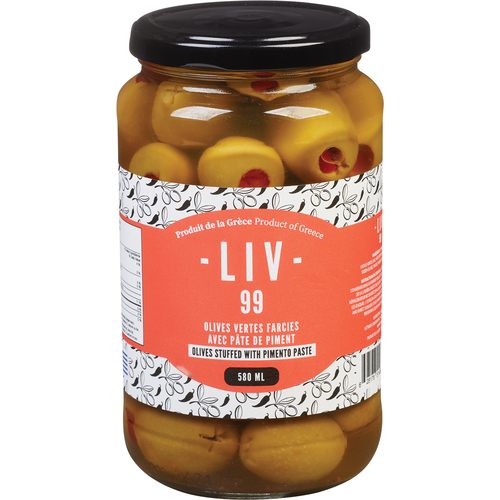 LIV99 Olives vertes farcies piment 580 ml