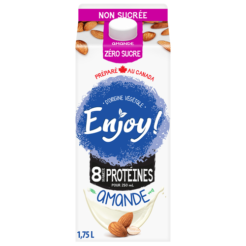 Enjoy! Boisson amande originale d’origine végétale non sucrée 1.75 L