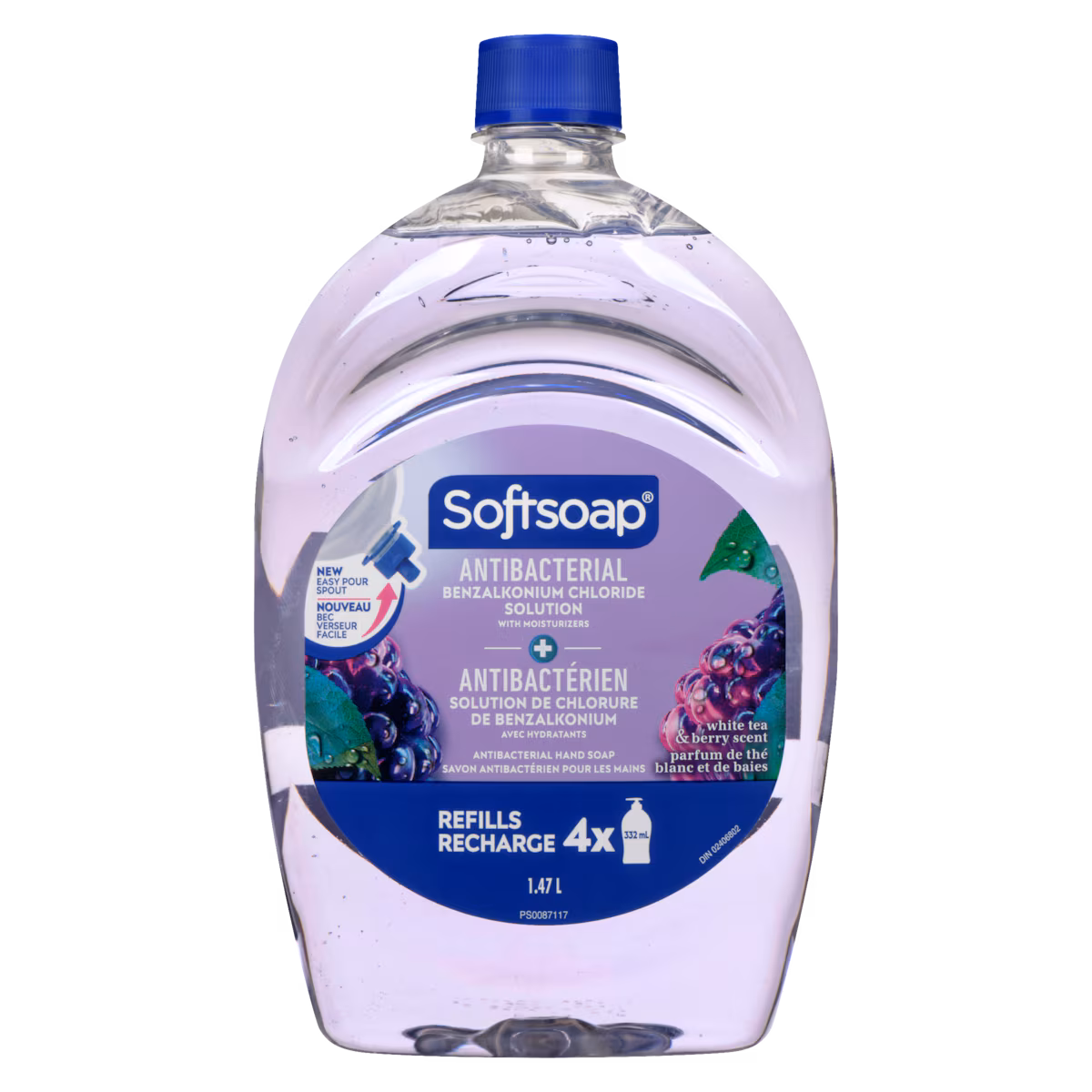 Savon antibactérien pour les mains thé blanc et baies recharge