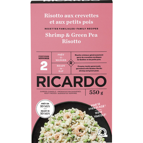 RICARDO Risotto aux crevettes et aux pois verts 550 g
