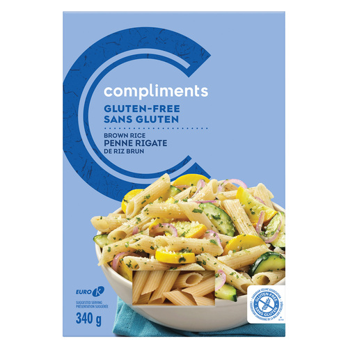 Compliments Pâtes alimentaires penne rigate de riz brun sans gluten 340 g