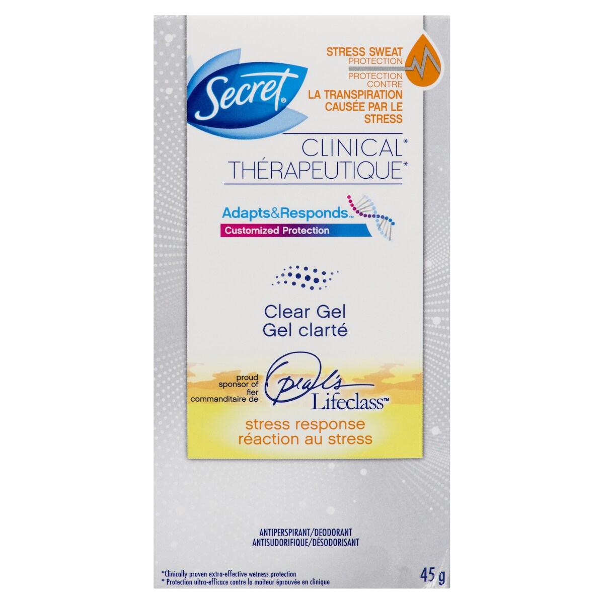 Gel transparent réaction au stress
