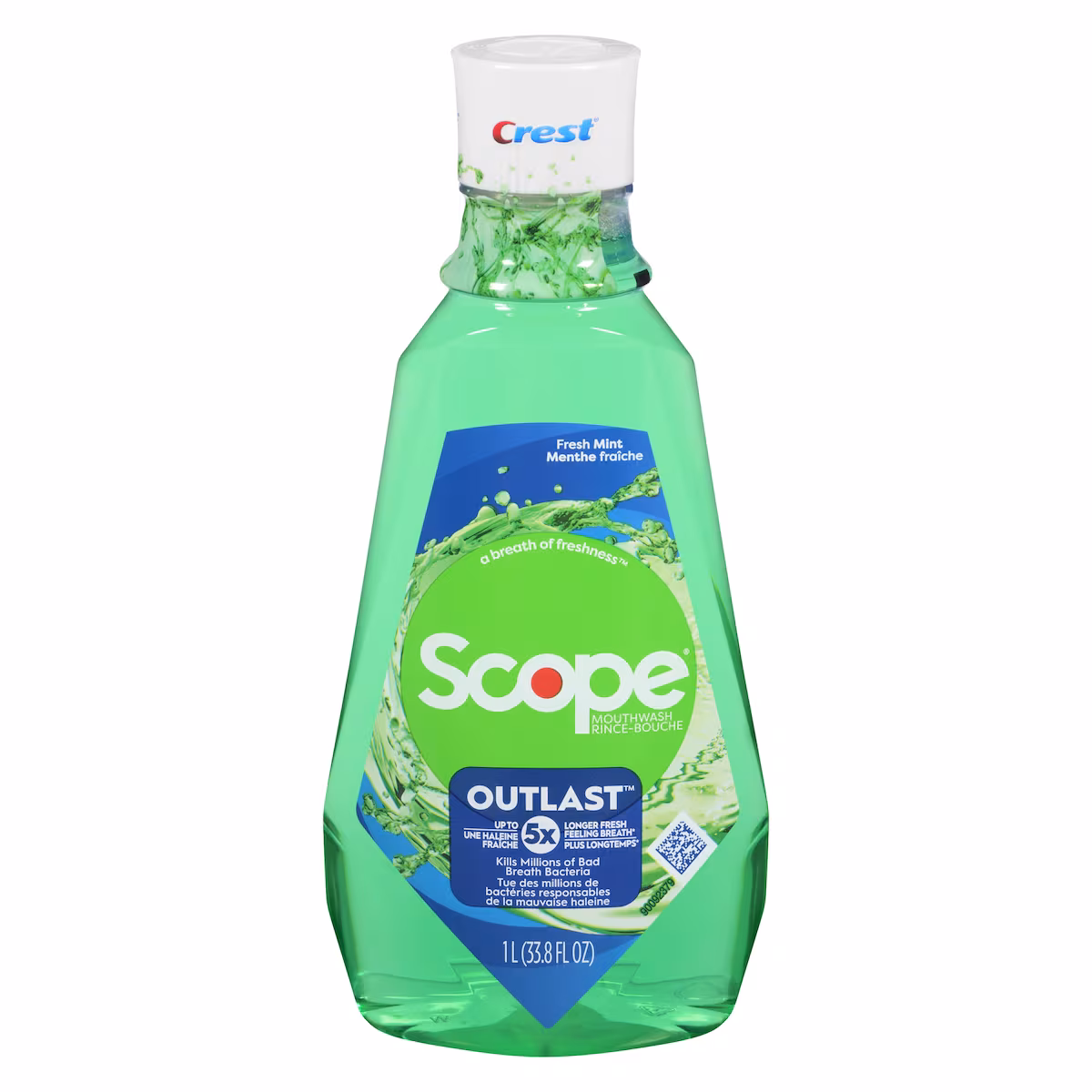 Rince-bouche Scope Outlast, saveur Menthe longue durée,