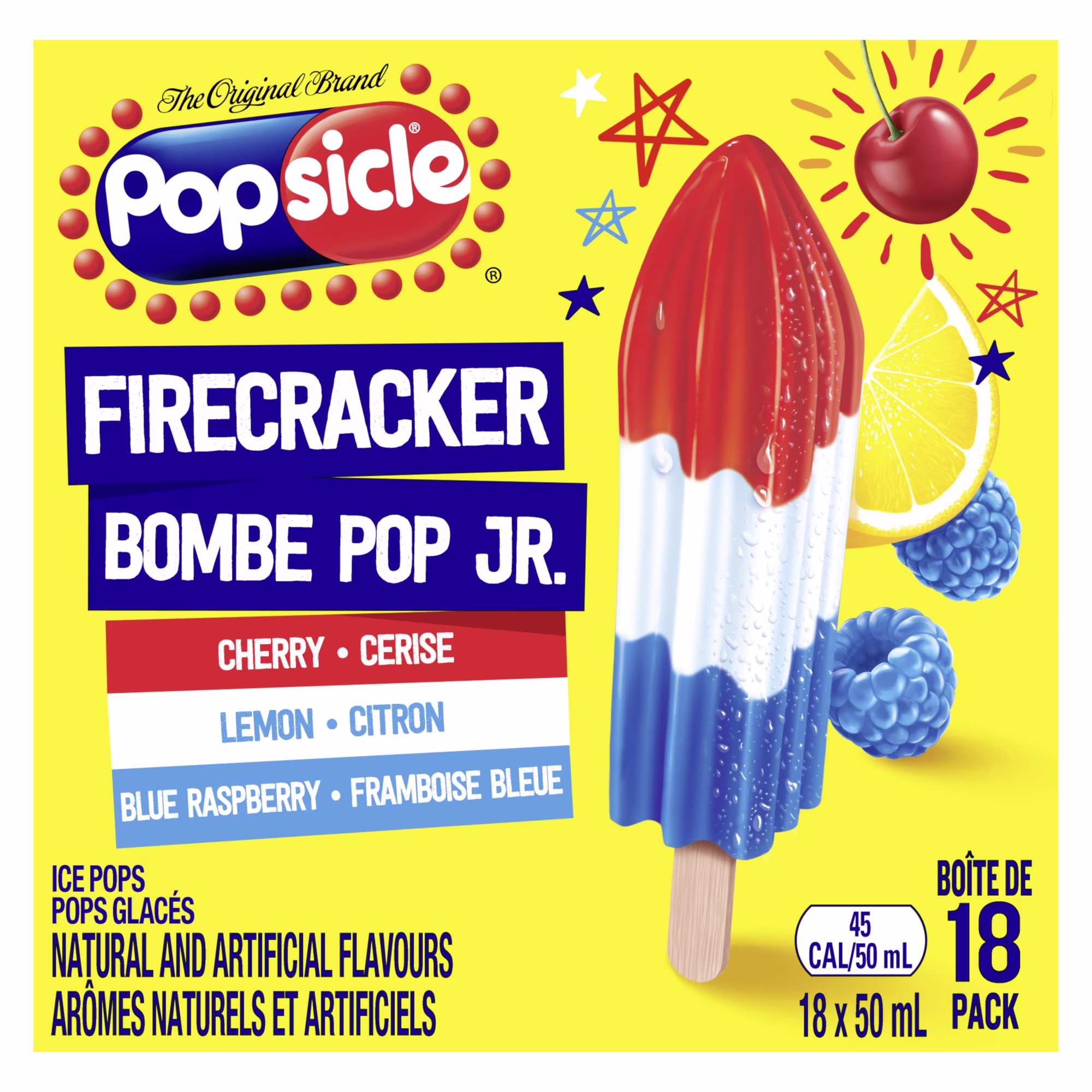 Popsicle bombe pop jr. 18 pk