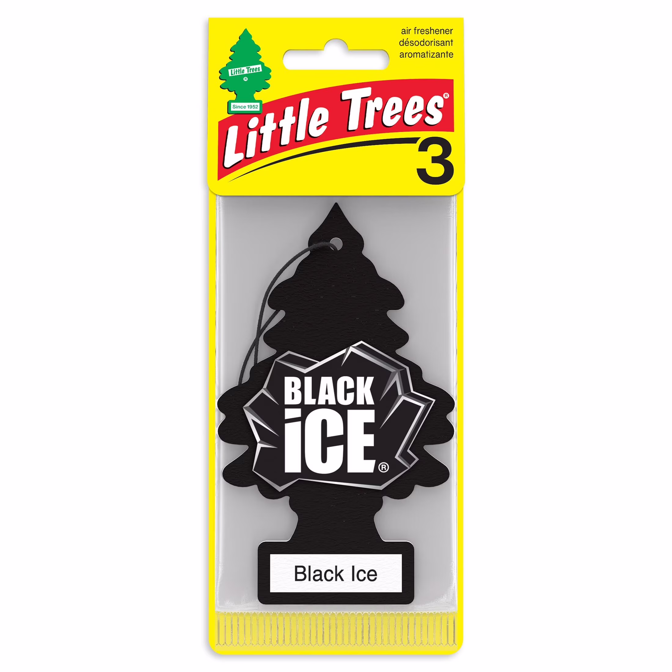 Little trees air freshener black ice 3-pack