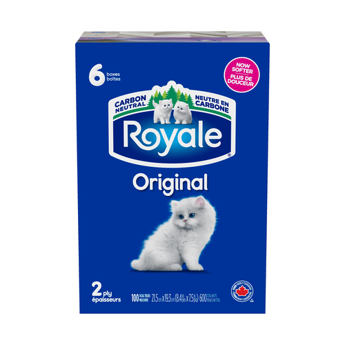 Royale Mouchoirs original à 2 plis 6 boîtes x 100 feuilles