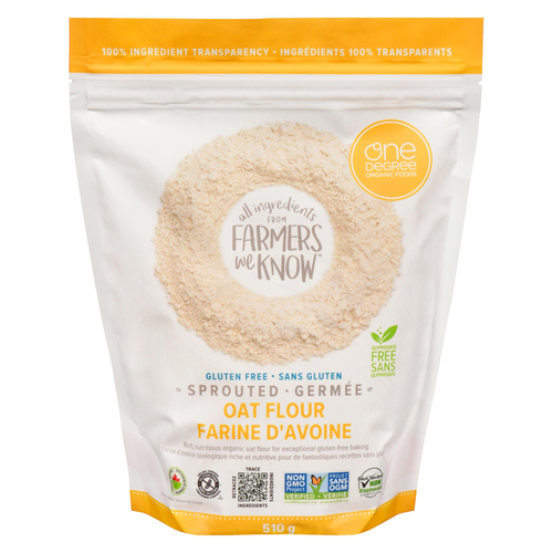 One Degree Organic Foods Farine d'Avoine germée sans gluten 510 g
