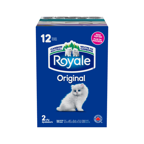 Royale Mouchoirs original à 2 plis 12 boîtes x 100 feuilles