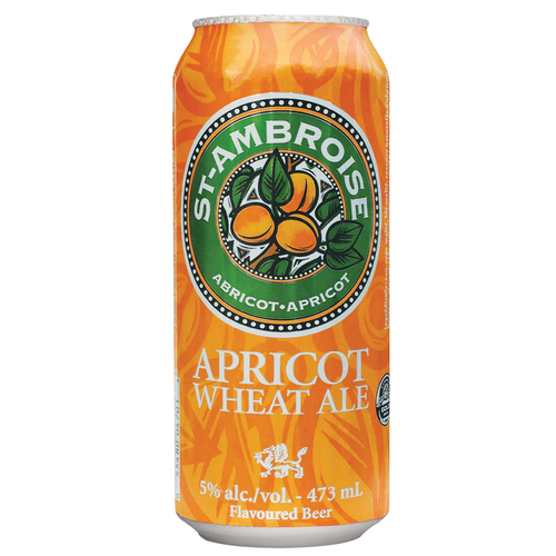 St-Ambroise Bière 5 % d'alcool de blé à l'abricot 473 ml (canette)