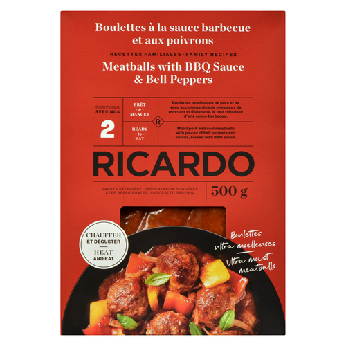 RICARDO Boulettes à la aauce barbecue et aux poivrons 500 g