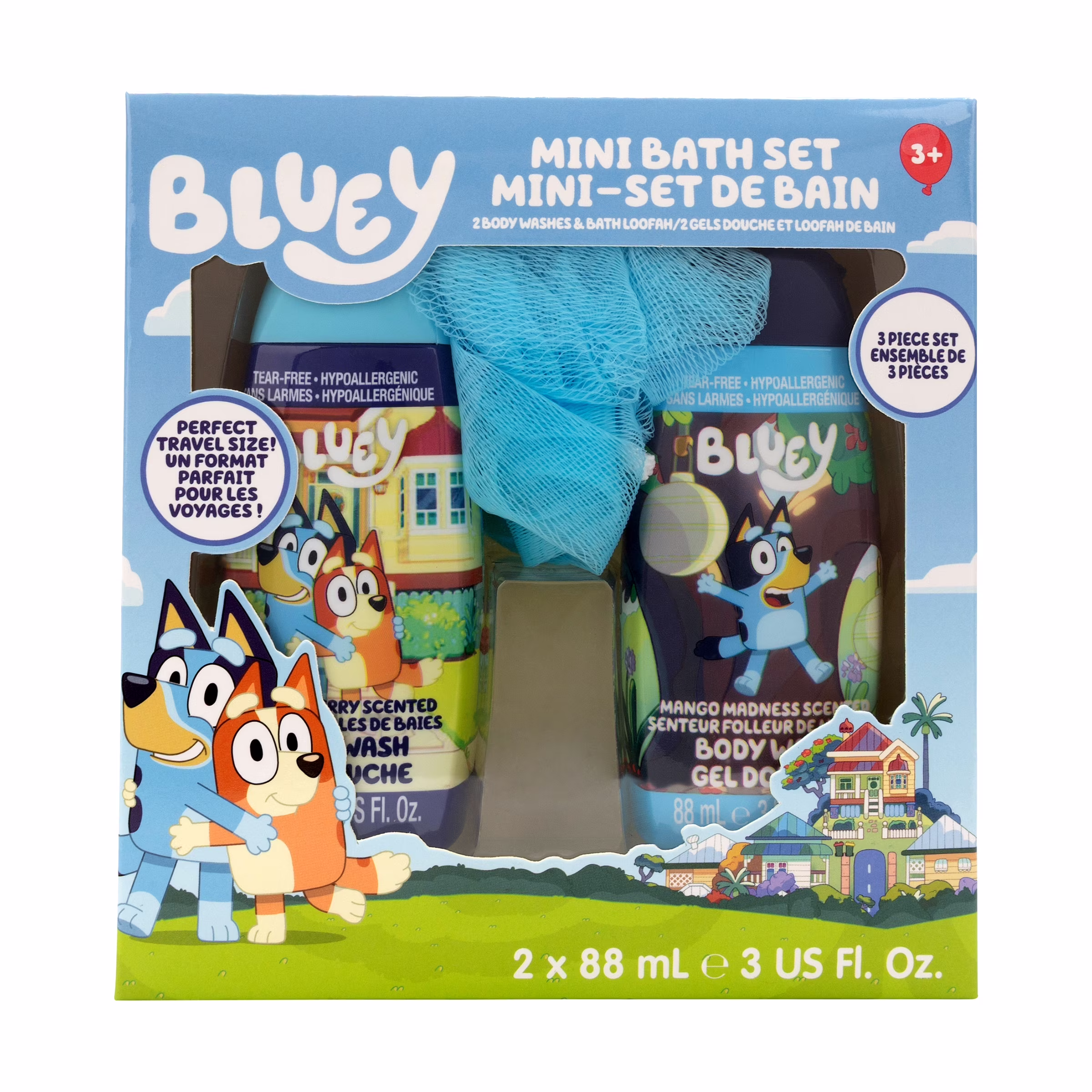 Set de els douche et loofah bluey set de els douche et loofah bluey