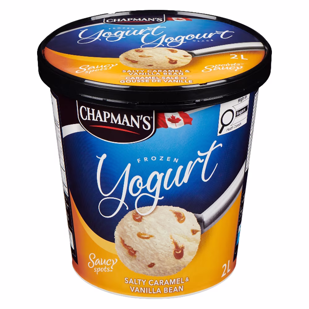 Yogourt glacé au caramel salé et gousse de vanille