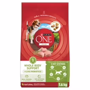 Purina one +plus santé générale avec du vrai poulet. nourriture sèche pour chien. 1.6 kg