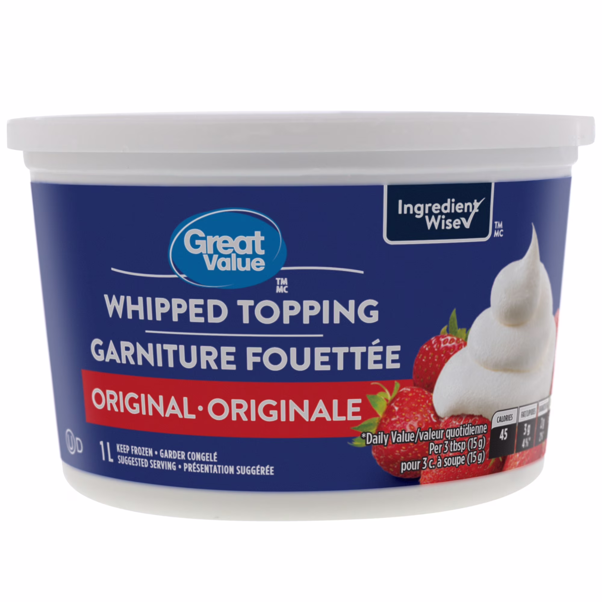Garniture fouettée originale great value