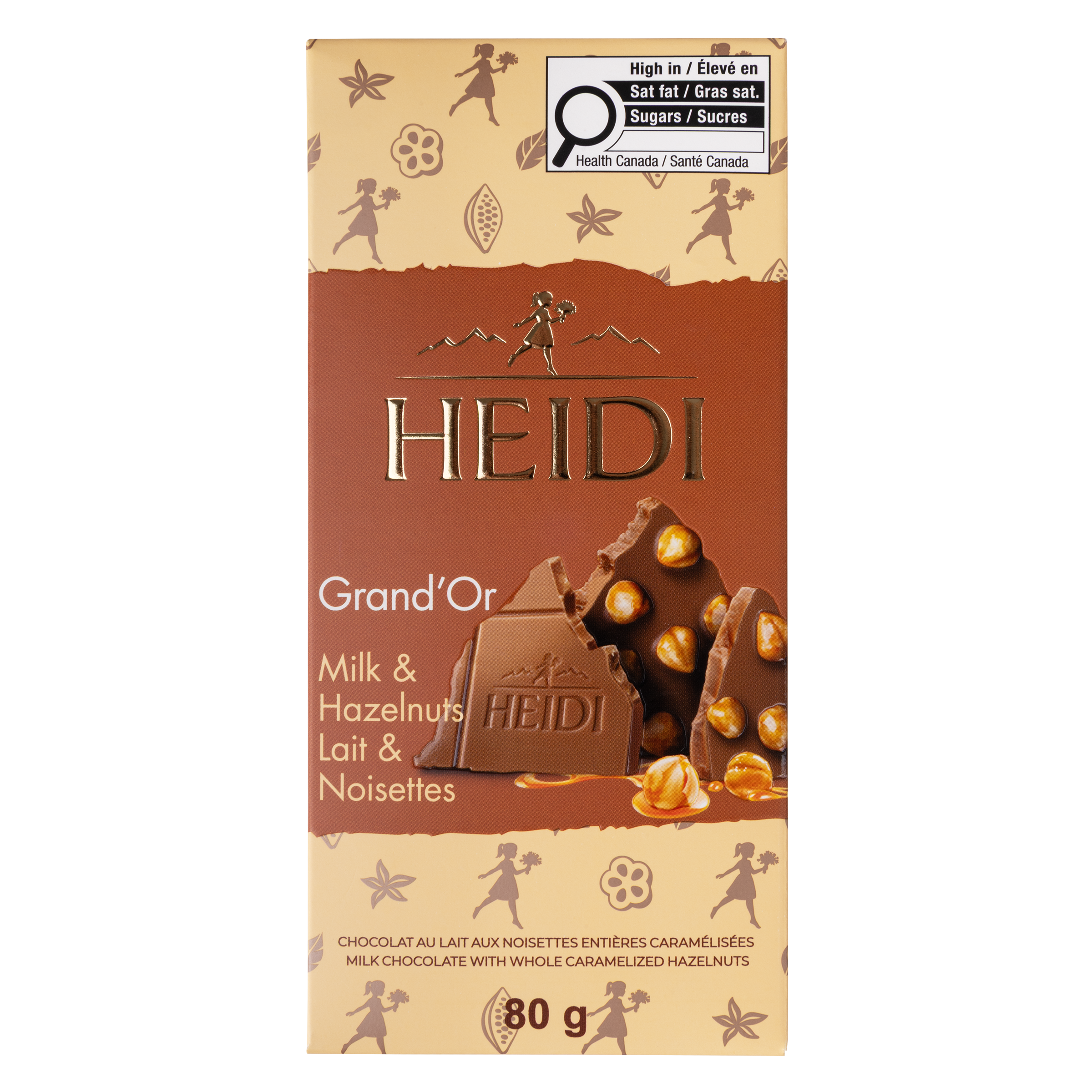 Tablette de chocolat au lait aux noisettes