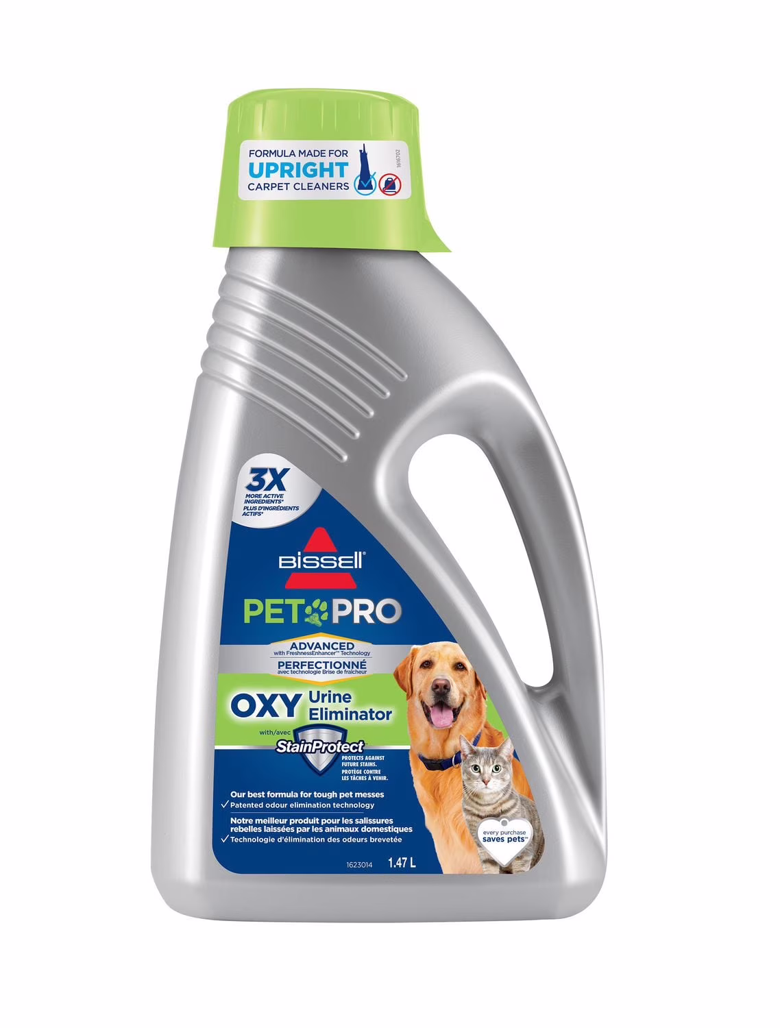 Nettoyant pour les shampouineuses avec oxy et stainprotect pour l'élimination des taches d'urine 3x concentré