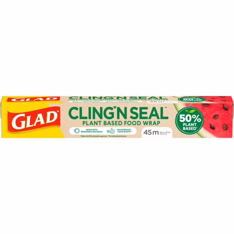 Pellicule alimentaire clingn seal de glad faite à 50 % de matières végétales