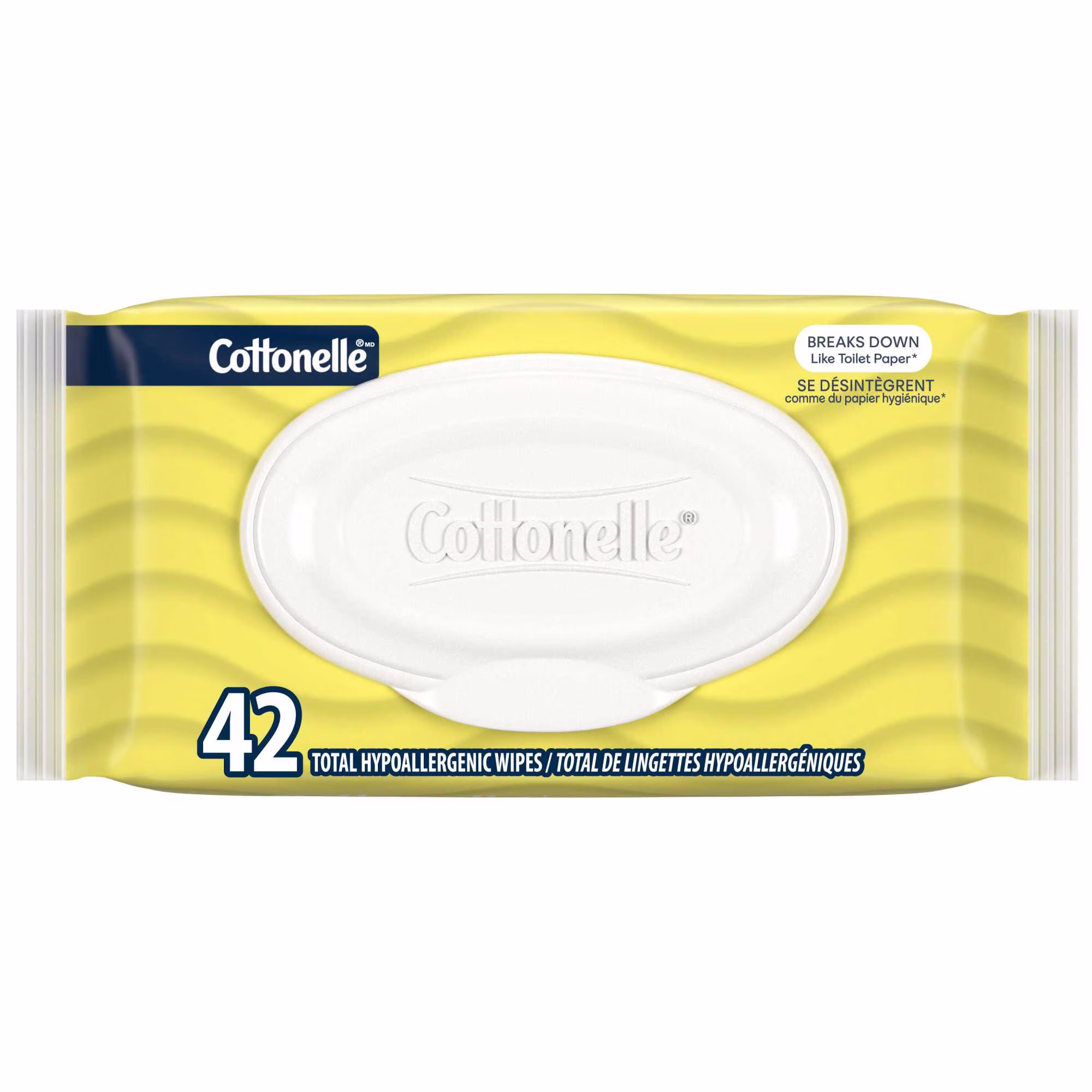 Cottonelle summer fresh flushable wipes. rigid flip top. 1x. 42ct.