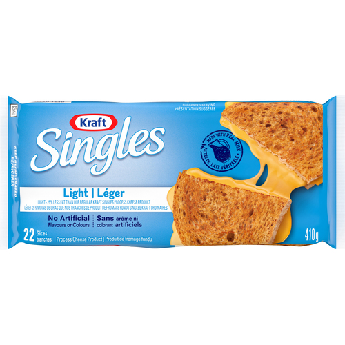 Kraft Tranches de fromage original légère 22 tranches 410 g