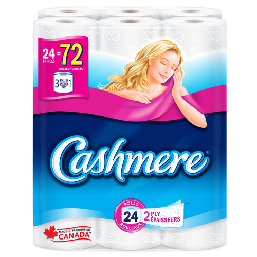 Cashmere Papier hygiénique 2 plis 24 rouleaux triples x 363 feuilles