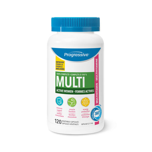Progressive Multi Vitamines Femmes Actives 120 capsules