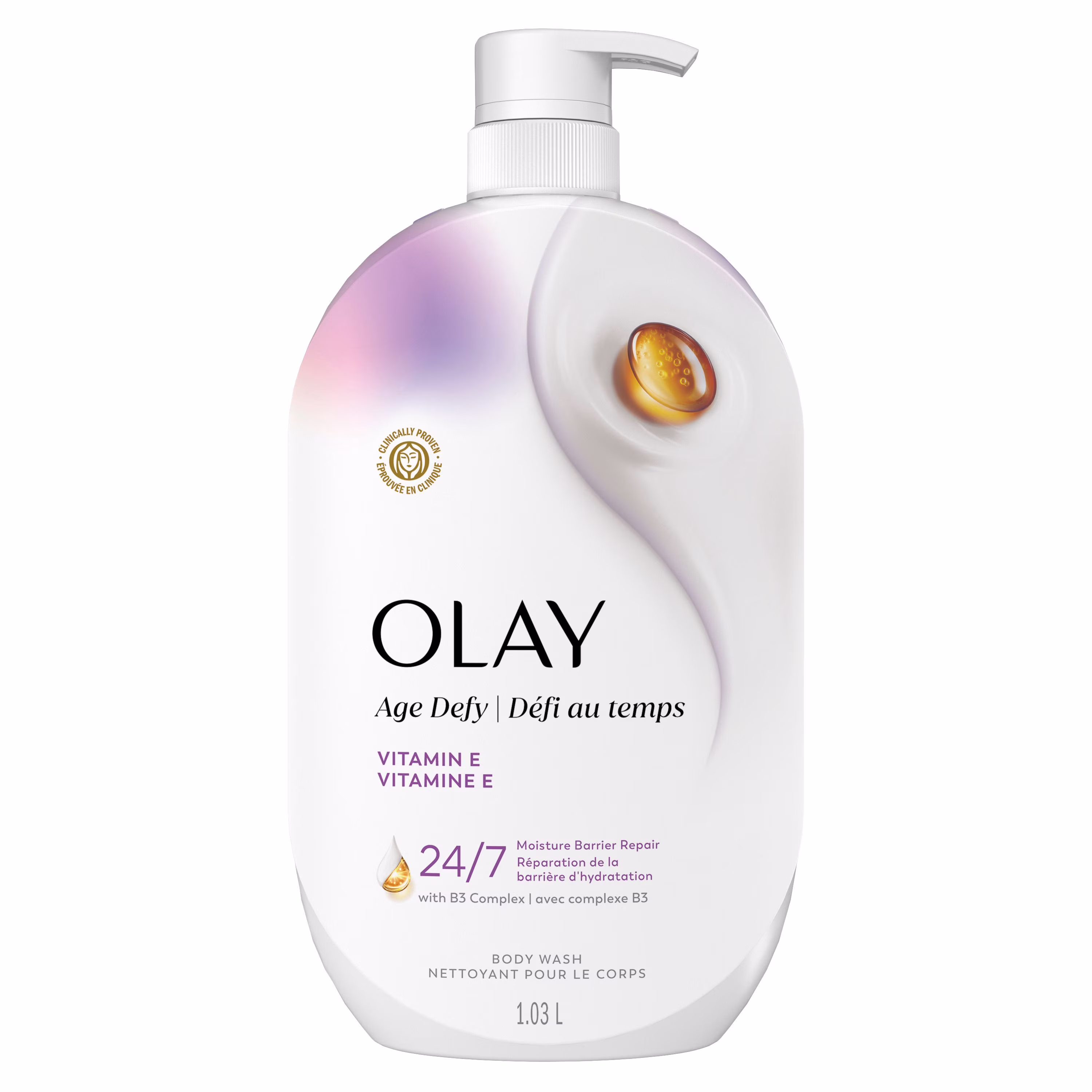 Nettoyant pour le corps Défi au temps Ultra hydratant avec vitamine E, vitamine B3 et mélange hyaluronique