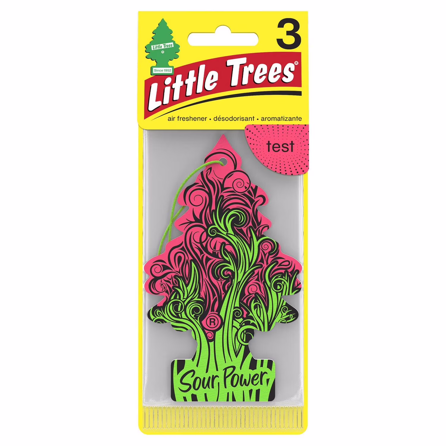 Little trees air freshener sour power 3-pack